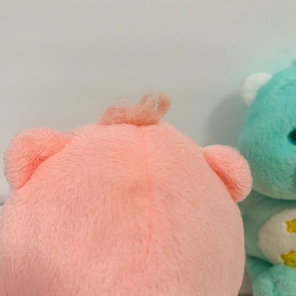 Vintage 2002 Care Bears Bean Bag Plush Cheer Bear Wish Bear Lot of 2 - Picture 5 of 12